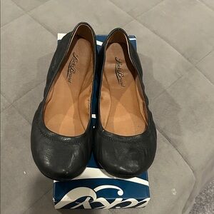 Lucky Brand Black Leather Flats